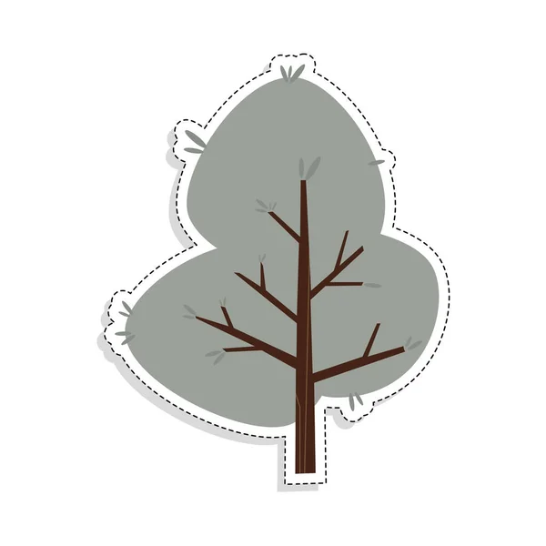 Isolée icône de l'arbre de couleur — Image vectorielle