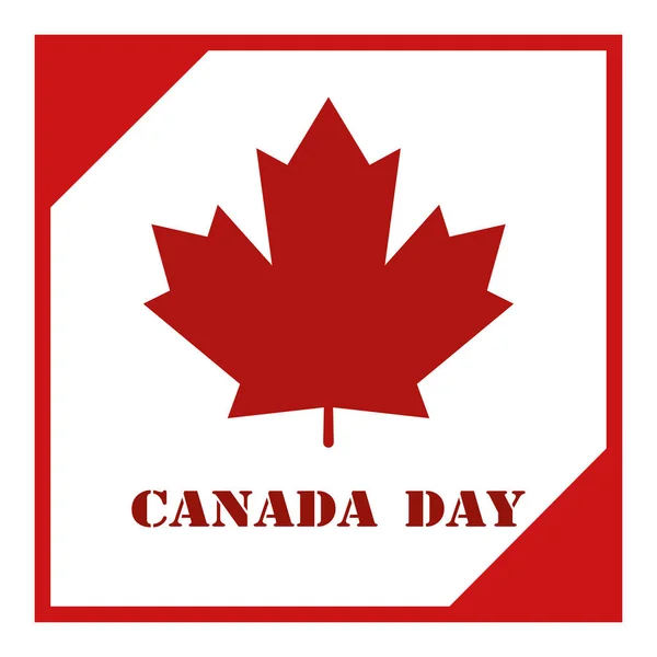 Cartão feliz do dia Canadá — Vetor de Stock