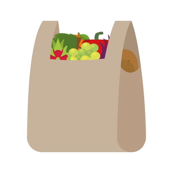 Значок продовольственной сумки — стоковый вектор