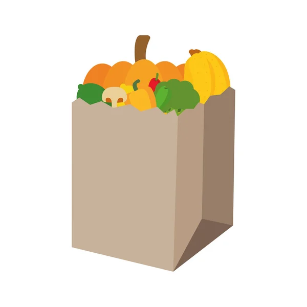 Icône de sac d'épicerie — Image vectorielle