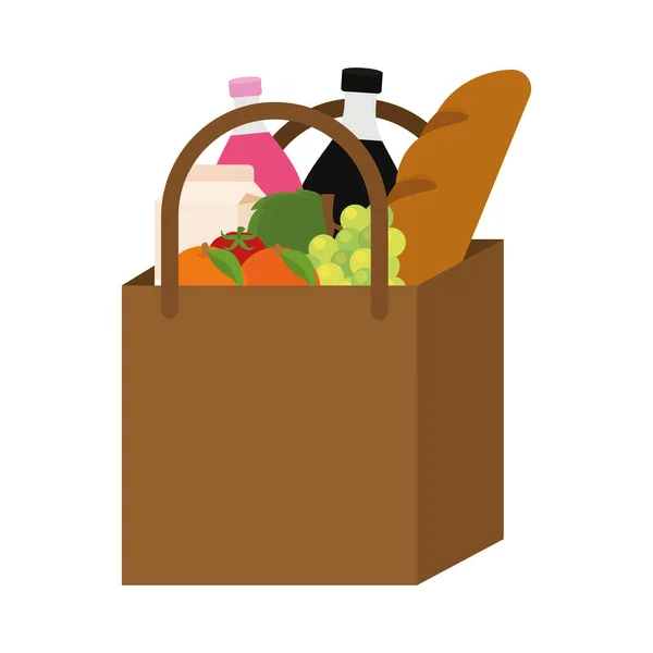 Icono de bolsa de comestibles — Vector de stock