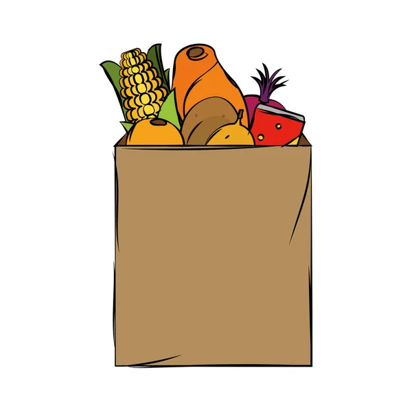Icône de sac d'épicerie — Image vectorielle
