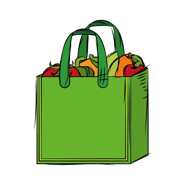 Icono de bolsa de comestibles — Vector de stock