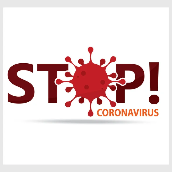 Pare el cartel de coronavirus — Archivo Imágenes Vectoriales