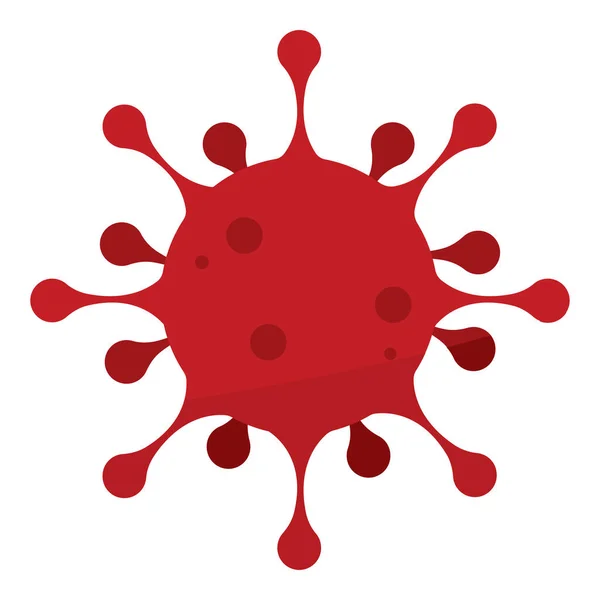 Immagine virus rosso — Vettoriale Stock