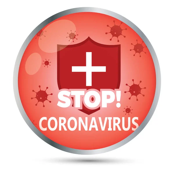 Pare el cartel de coronavirus — Archivo Imágenes Vectoriales