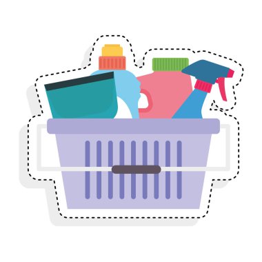 Market sepetinin etiketi.