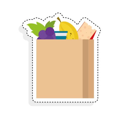 Market poşeti simgesi etiketi