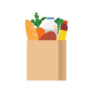 İzole edilmiş market poşeti simgesi