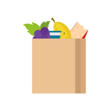 İzole edilmiş market poşeti simgesi