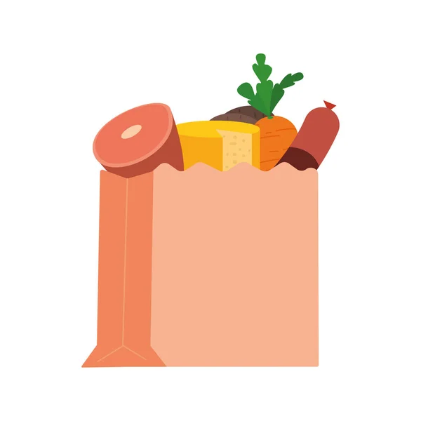 Elszigetelt élelmiszer zsák ikon — Stock Vector