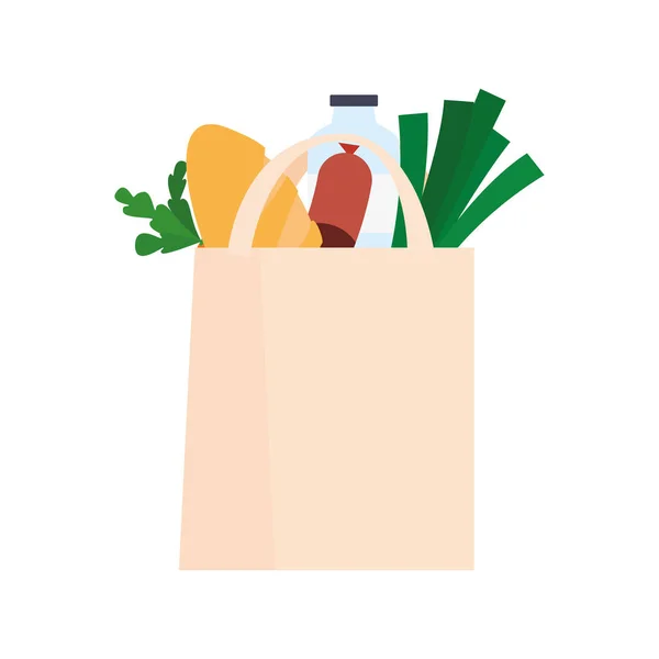 Isolated grocery bag icon — Stock Vector
