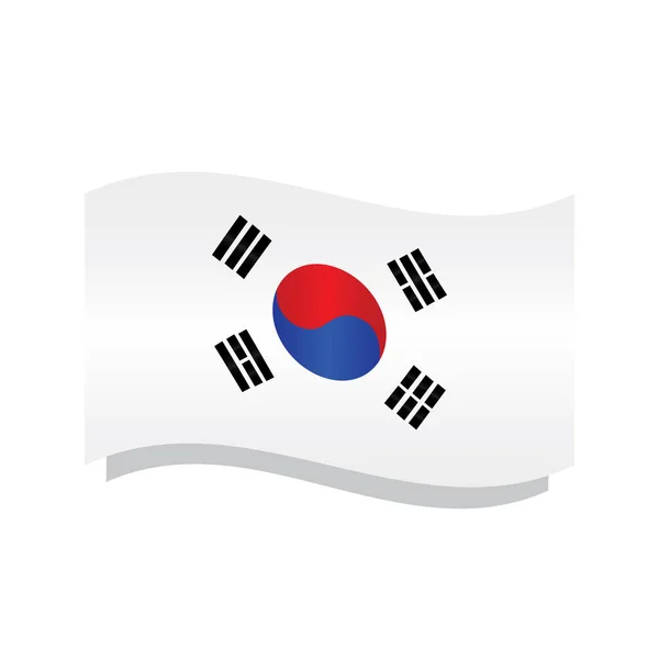Drapeau de la Corée du Sud — Image vectorielle
