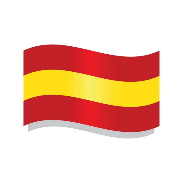 Zwaaiende vlag van Spanje — Stockvector