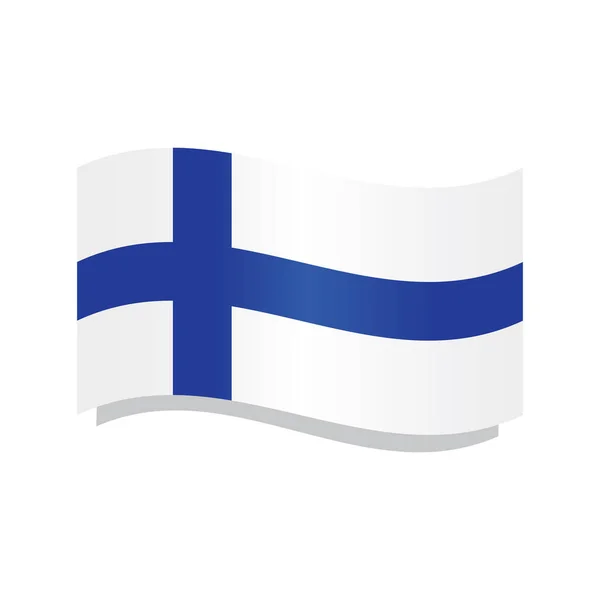 Розмахуючи прапором Фінляндії — стоковий вектор
