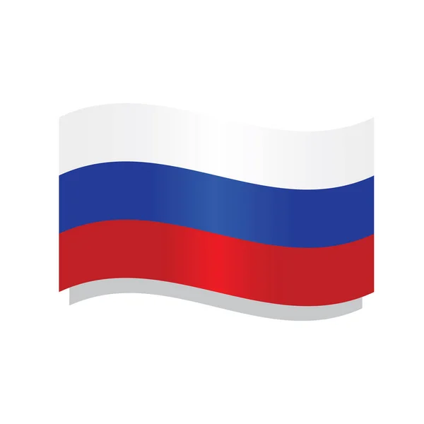 Zwaaiende vlag van Rusland — Stockvector