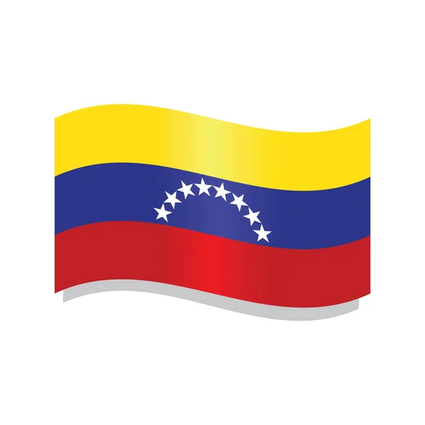 Vecnezuela飘扬的旗帜 — 图库矢量图片