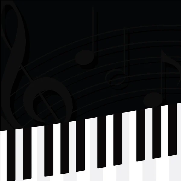 Immagine musicale della tastiera — Vettoriale Stock
