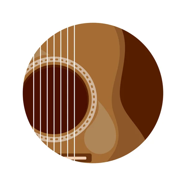 Guitarra acústica clásica — Vector de stock
