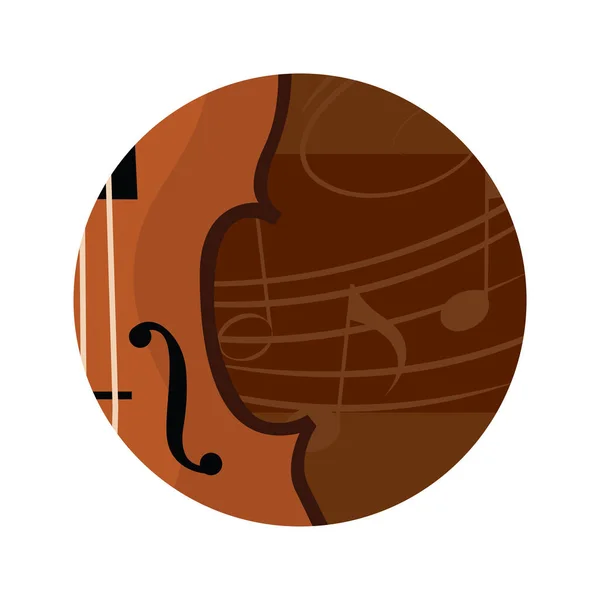 Imagen clásica del violín — Vector de stock