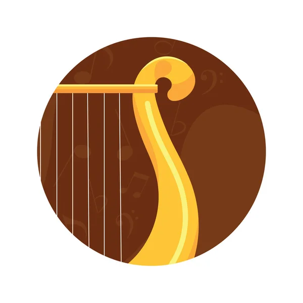 Lyrische harp. Lier — Stockvector