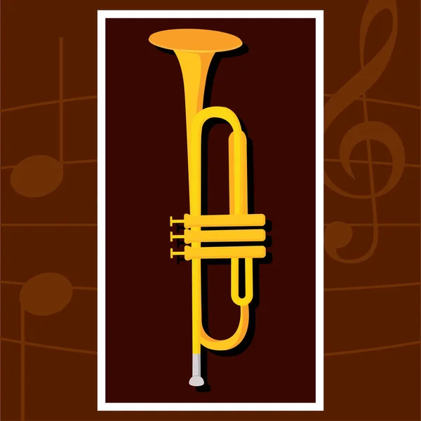Klasik trompet görüntüsü — Stok Vektör