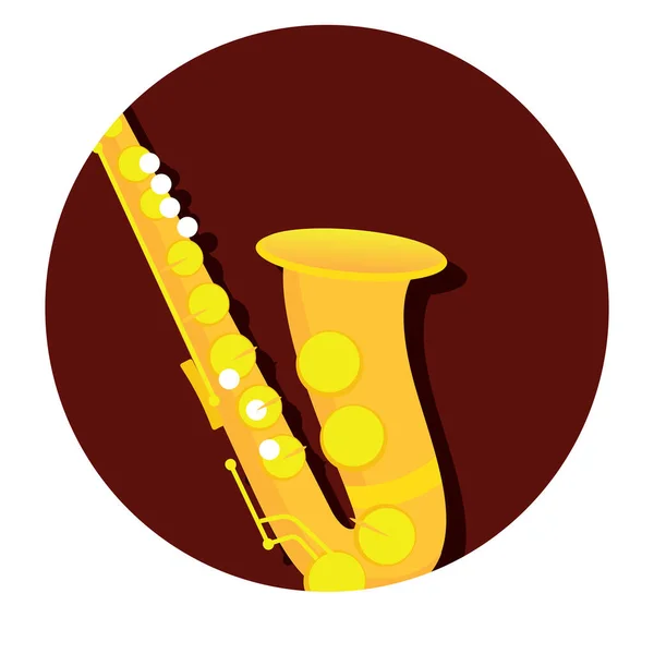 Klassiek saxofoonbeeld — Stockvector