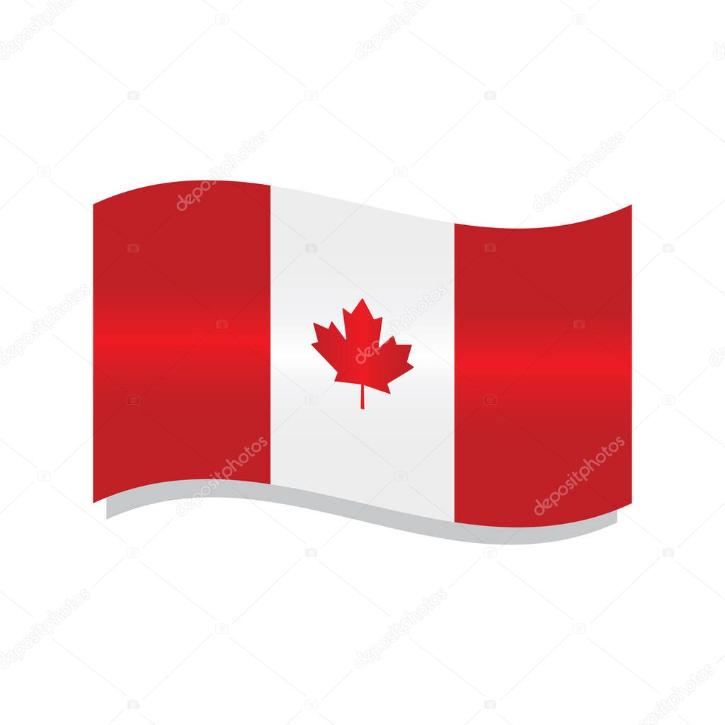 Waving flag of Canada