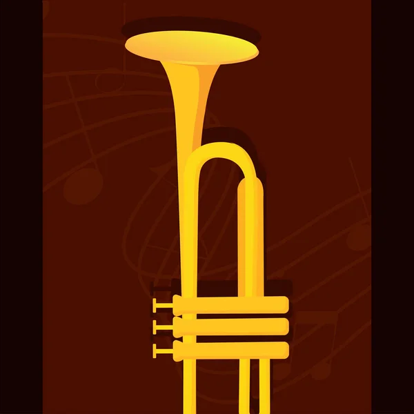 Klassisches Trompetenbild — Stockvektor