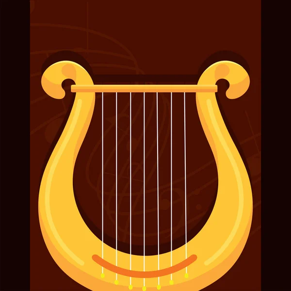 Lyrická harfa. Lyre — Stockový vektor
