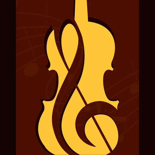 Классическое изображение скрипки — стоковый вектор