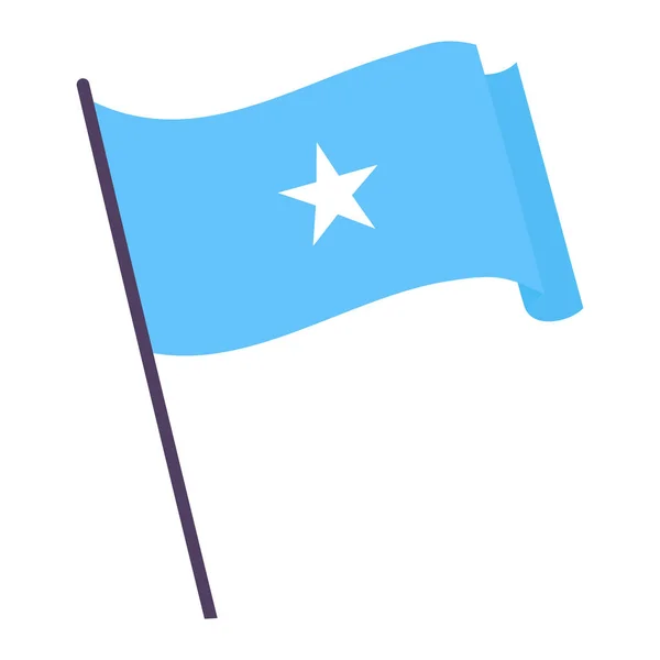 飘扬的索马里国旗 — 图库矢量图片