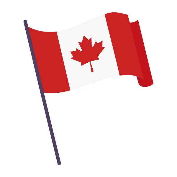 Drapeau agitant du Canada — Image vectorielle