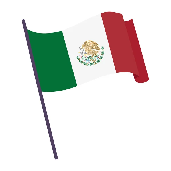 メキシコの波旗 — ストックベクタ