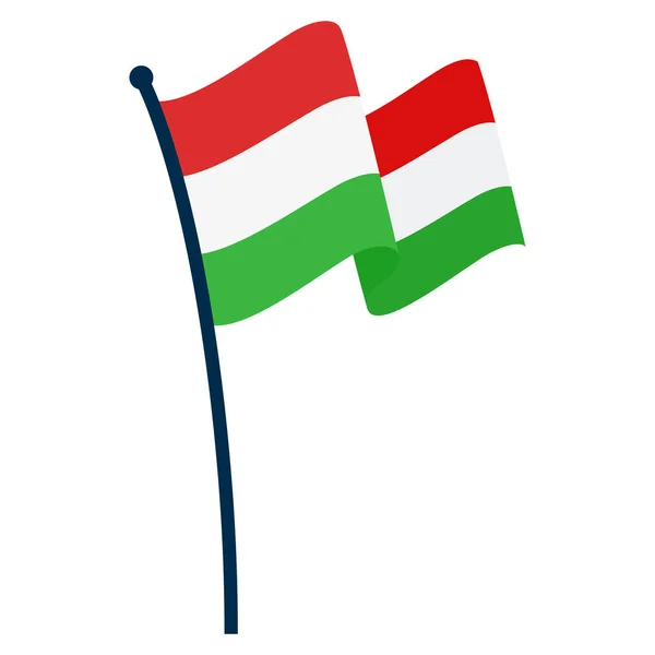 Magyarország lengő zászlója — Stock Vector