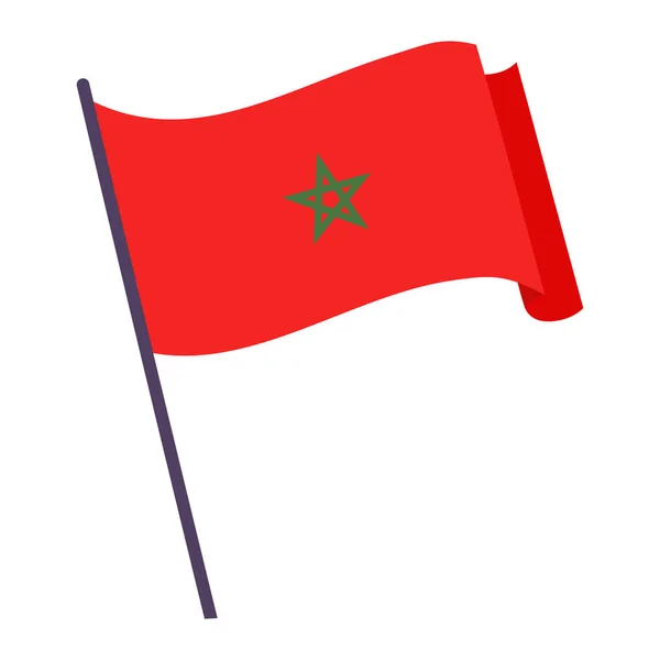 Waving flag of Morocco — Stock Vector