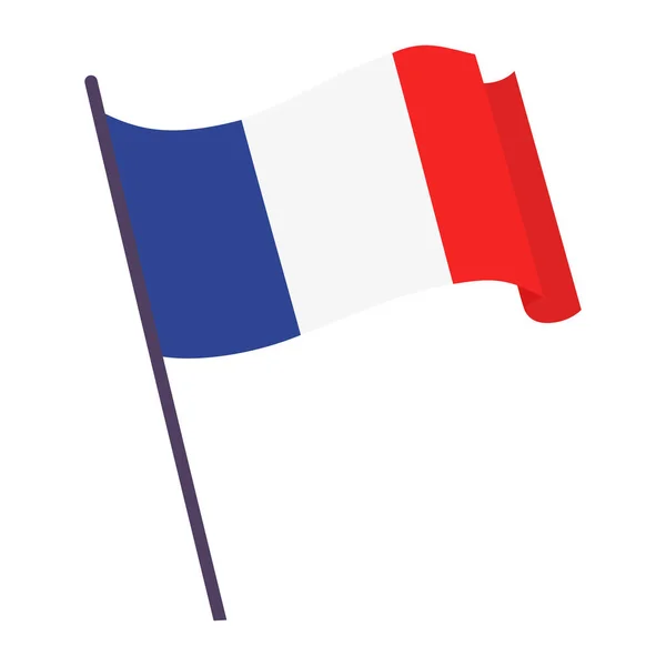 Bandeira acenando de França —  Vetores de Stock