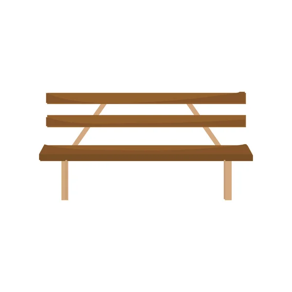 Chaise de parc isolée en bois — Image vectorielle