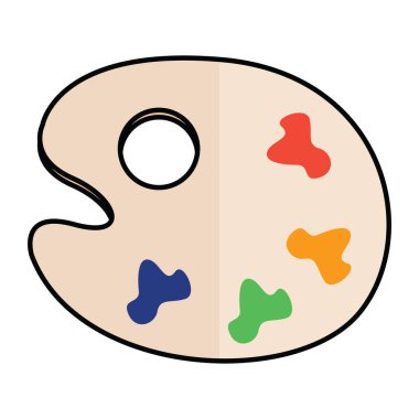 İzole edilmiş boya paleti simgesi