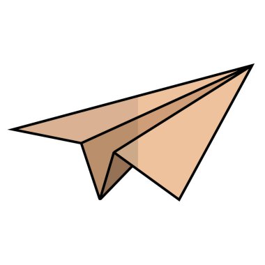 İzole edilmiş kağıt uçak.