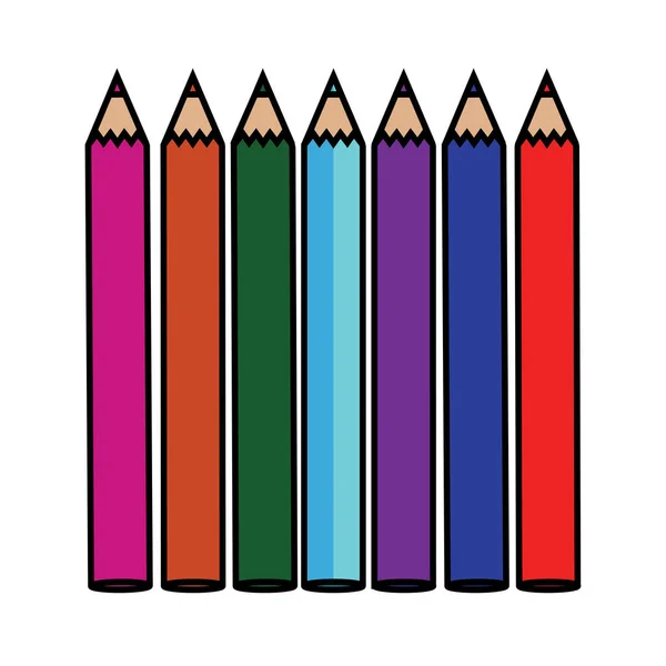 Набор цветных карандашей — стоковый вектор