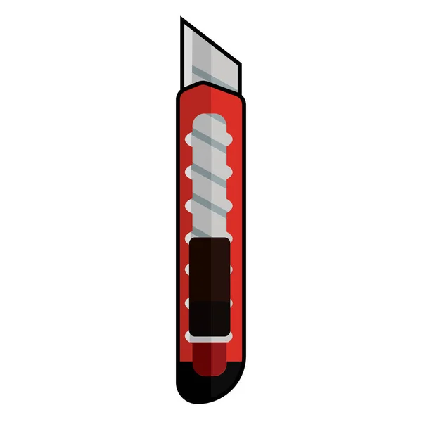 Geïsoleerde rode papieren scalpel — Stockvector