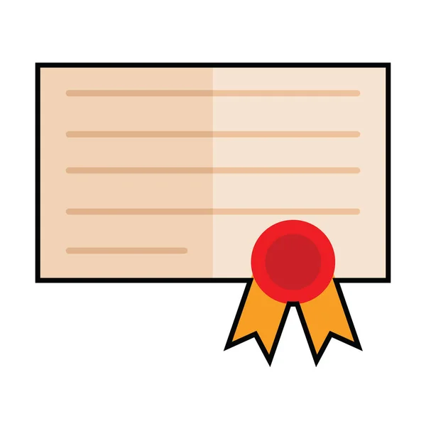 Icono de diploma aislado — Vector de stock