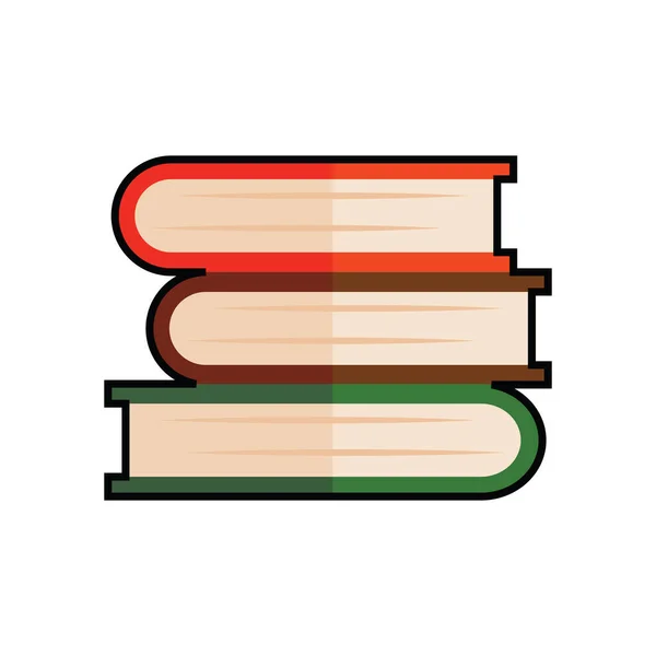 Pilha de ícones de livros — Vetor de Stock