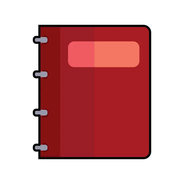 Icono de cuaderno aislado — Vector de stock