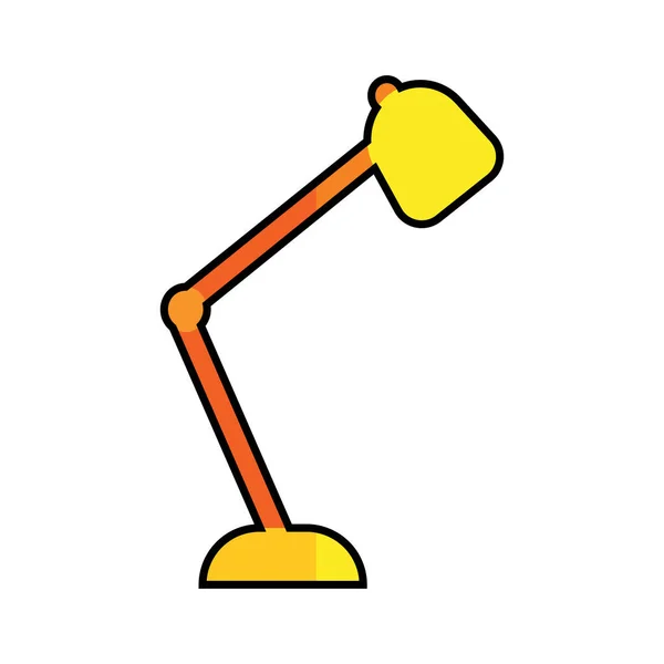 Isolée icône de lampe de bureau — Image vectorielle