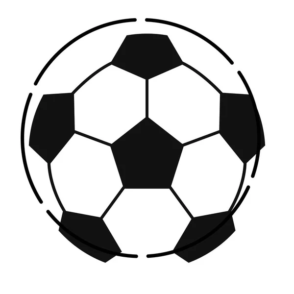 Icono de pelota de fútbol — Archivo Imágenes Vectoriales