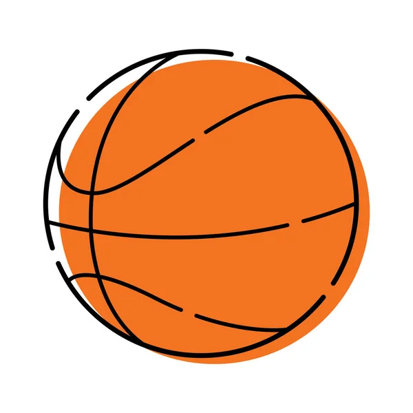 Isolée icône de ballon de basket — Image vectorielle