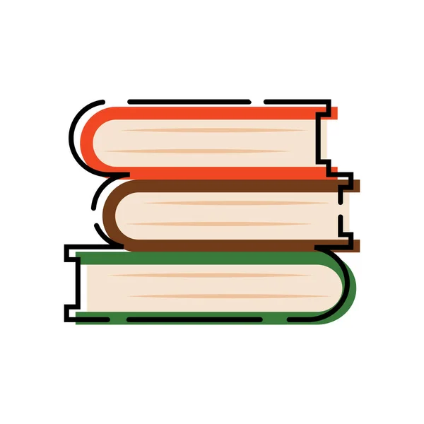 Pilha de ícones de livros — Vetor de Stock