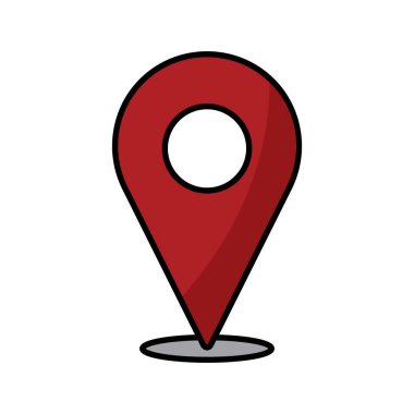 İzole harita pin simgesi